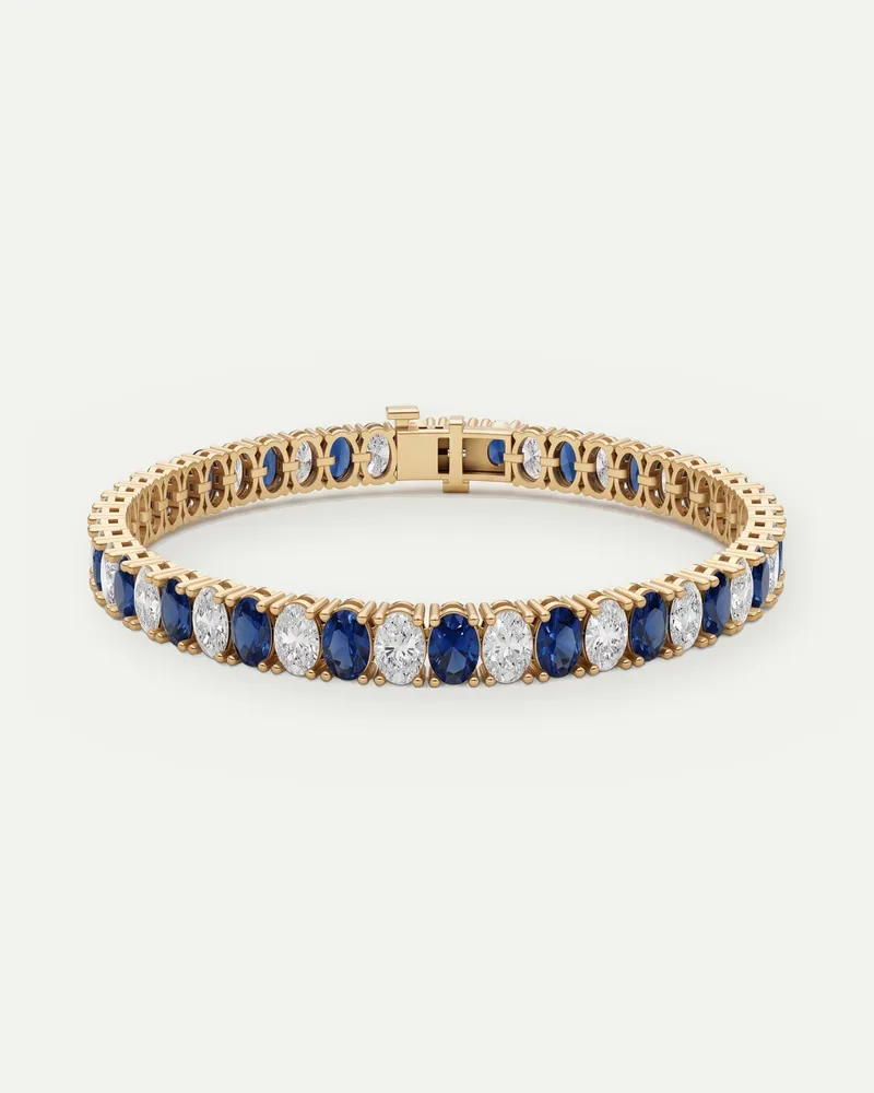 BBR1370, tennis bracelet shown in yellow gold