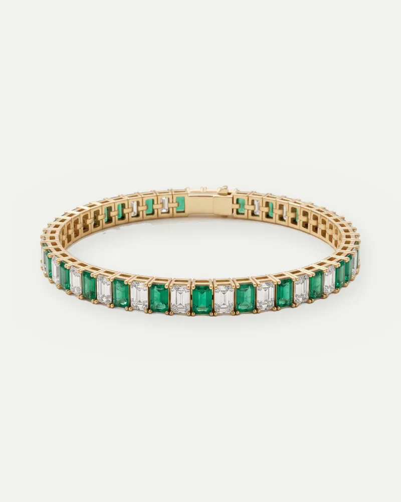 BBR1375, tennis bracelet shown in yellow gold