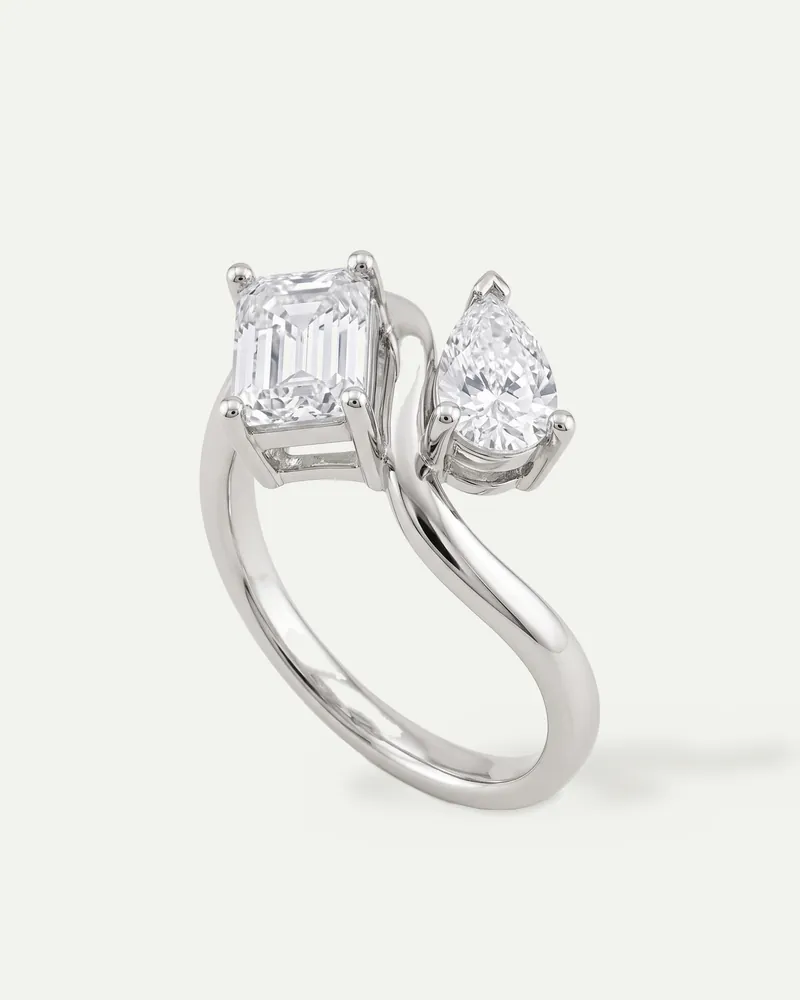 BRG6091, toi et moi ring shown in white gold