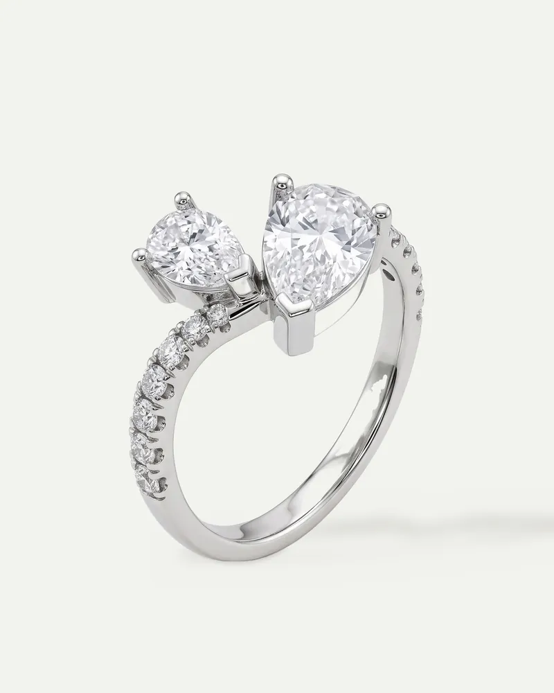 BRG6095, toi et moi ring shown in white gold