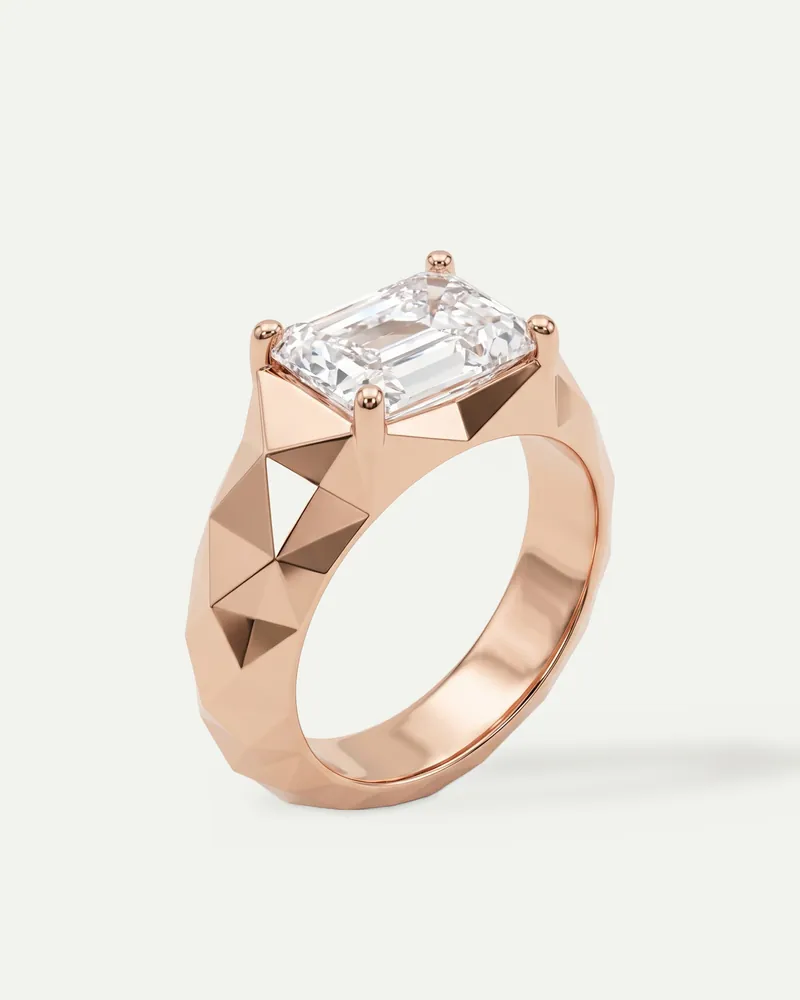 BRG6142, solitaire ring shown in rose gold